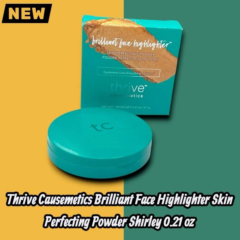 New Thrive Causemetics Brilliant Face Highlighter Skin Perfecting Powder Shirley